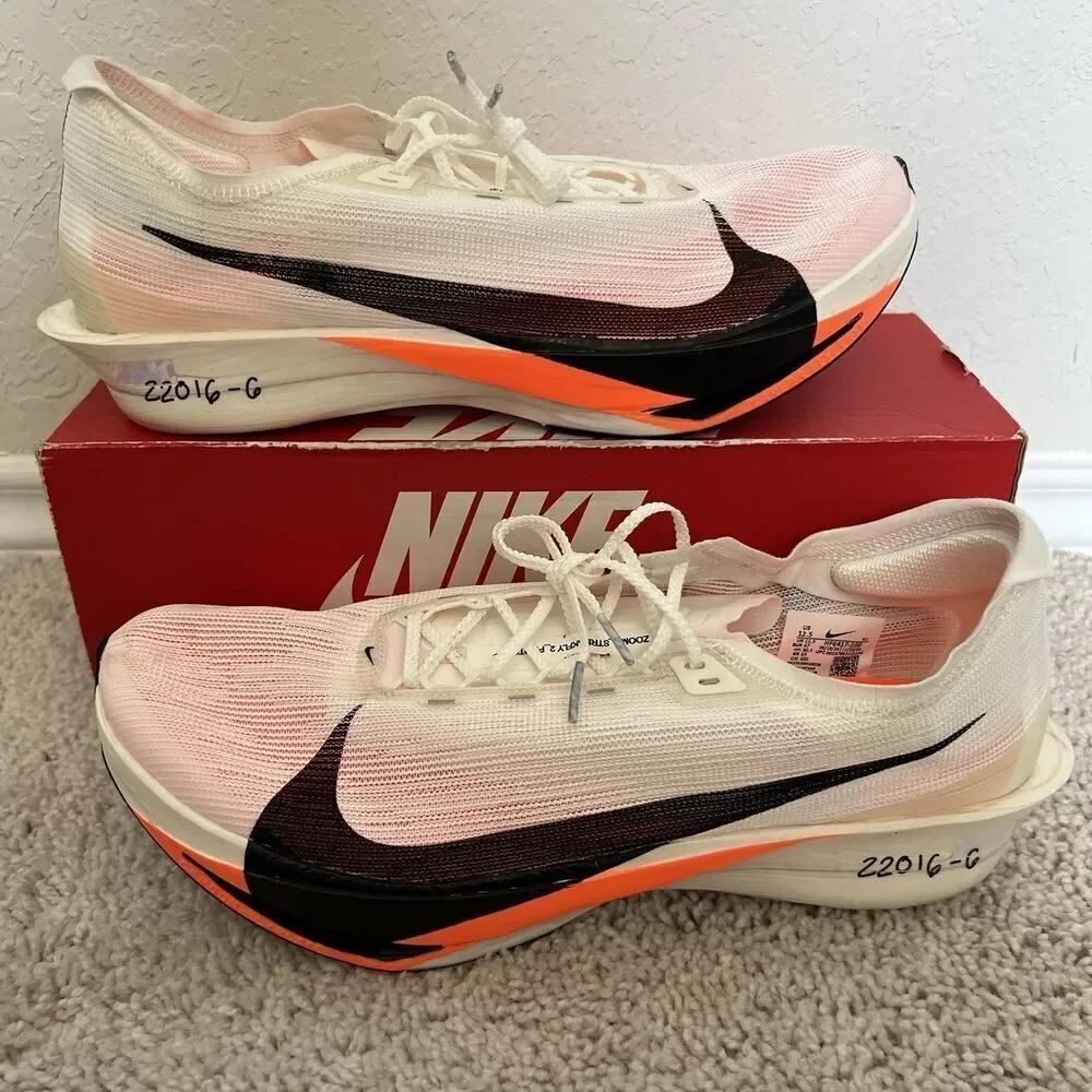Nike ZoomX Streakfly 2 Proto White Orange Black Shoes HF6417-100 Men's 12.5 New